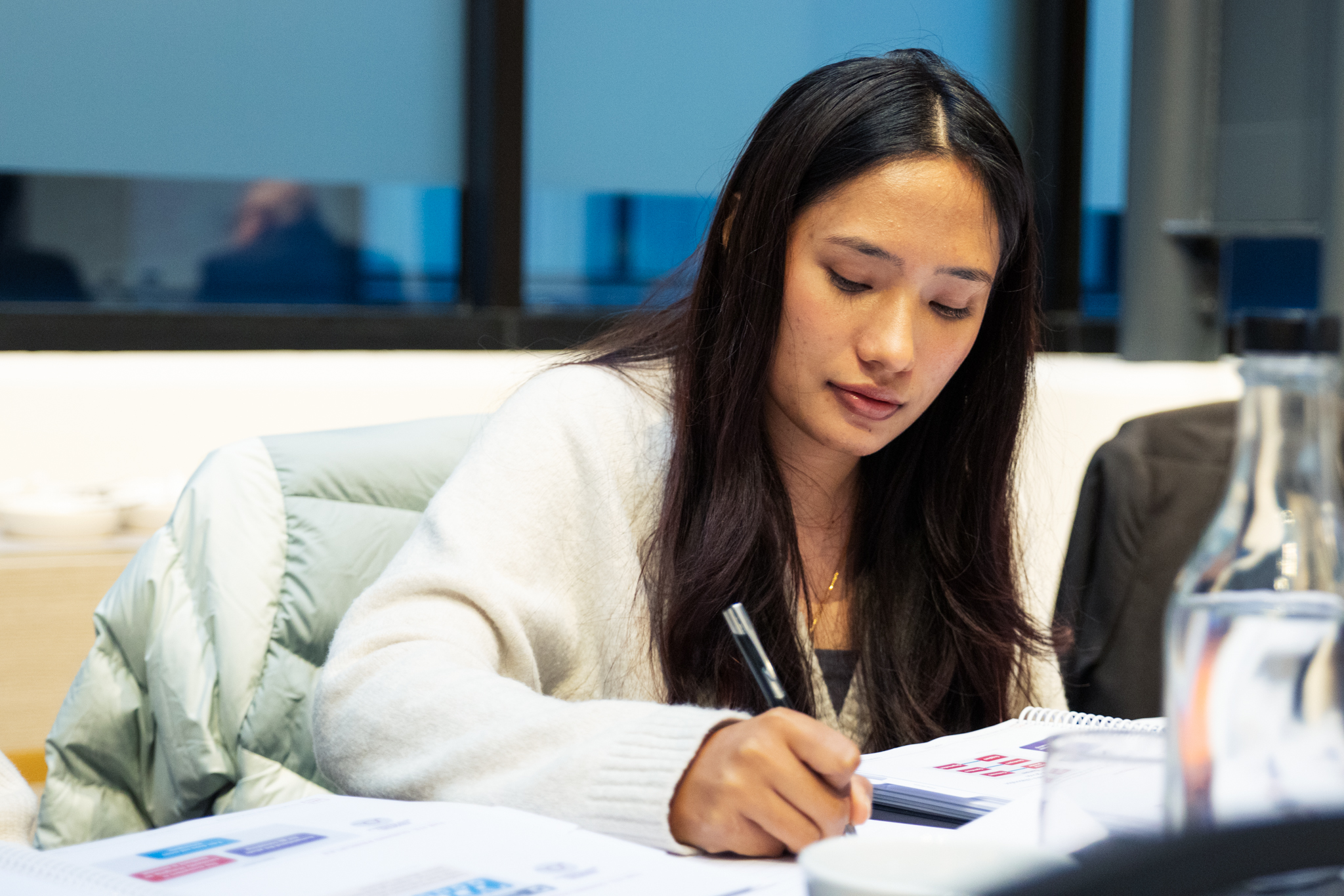 ALC Course participant making notes